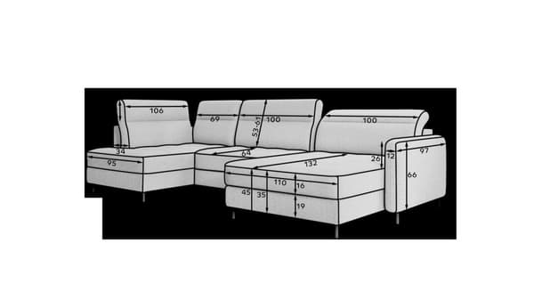 Hjørnesovesofa Gagliardo