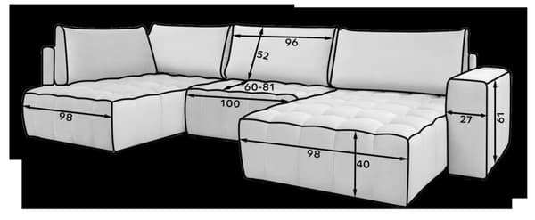 Hjørnesovesofa Verando