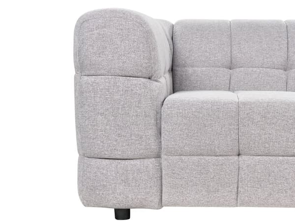 Sofa Lysegrå Polyester 3 Personers Tyk Polstret Dyb Blød Stofsofa til Stuen Moderne Inspiration Stue Møbel Klassisk