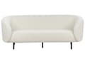 Miniatyrbillede 5 af 11: Sofa Hvid Boucle 3 Personers Tyk Polstret Dyb Blød Stofsofa til Stuen Moderne Inspiration Stue Møbel Klassisk