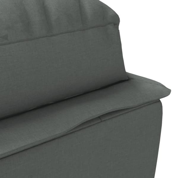 vidaXL Schäslong med dynor mörkgrå tyg