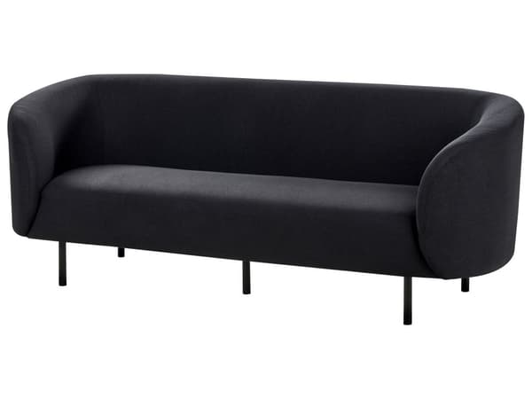 Soffa Vit Boucle Tyg 3-sits Mjuk Nubby Guld Ben Retro Glam Art Decor Style