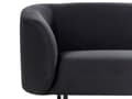 Miniatyrbild 7 av 10: Soffa Vit Boucle Tyg 3-sits Mjuk Nubby Guld Ben Retro Glam Art Decor Style