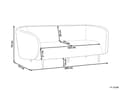 Miniatyrbillede 3 af 10: Sofa Taupe Polyester 3 Personers Tyk Polstret Dyb Blød Stofsofa til Stuen Moderne Inspiration Stue Møbel Klassisk