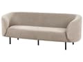 Miniatyrbillede 5 af 10: Sofa Taupe Polyester 3 Personers Tyk Polstret Dyb Blød Stofsofa til Stuen Moderne Inspiration Stue Møbel Klassisk