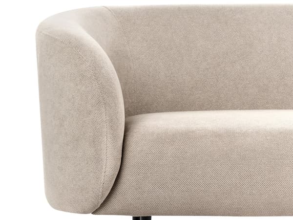Sofa Taupe Polyester 3 Personers Tyk Polstret Dyb Blød Stofsofa til Stuen Moderne Inspiration Stue Møbel Klassisk