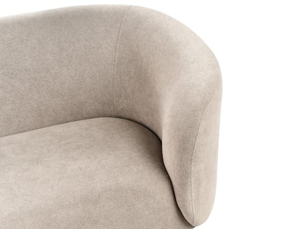 Sofa Taupe Polyester 3 Personers Tyk Polstret Dyb Blød Stofsofa til Stuen Moderne Inspiration Stue Møbel Klassisk