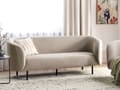 Miniatyrbillede 2 af 10: Sofa Taupe Polyester 3 Personers Tyk Polstret Dyb Blød Stofsofa til Stuen Moderne Inspiration Stue Møbel Klassisk