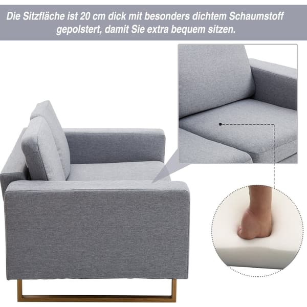 Rootz 2-personers sofa - Kompakt sofa - Loveseat - Høj komfort - Holdbar bygning - 145 cm x 82 cm x 78 cm