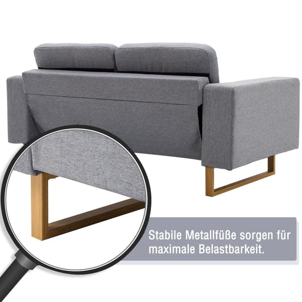 Rootz 2-personers sofa - Kompakt sofa - Loveseat - Høj komfort - Holdbar bygning - 145 cm x 82 cm x 78 cm