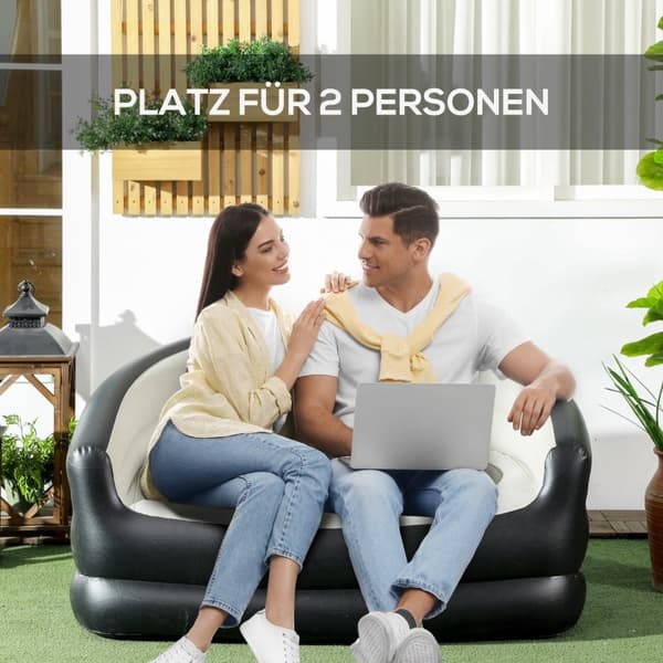 Rootz uppblåsbar soffa Air Chair - Blow-Up-soffa - Portable Lounge - Ultimat komfort - Slitstark plast - Enkel förvaring - 138cm x 87cm x 71cm