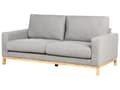 Miniatyrbillede 4 af 11: Sofa Grå Polyester 2 Personers Tyk Polstret Dyb Blød Stofsofa til Stuen Moderne Inspiration Stue Møbel Klassisk