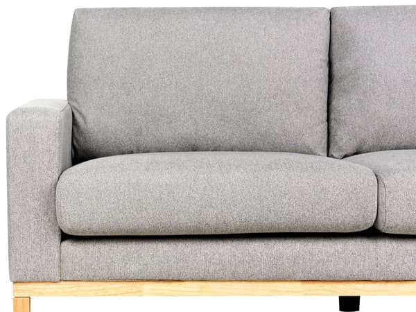 Sofa Grå Polyester 2 Personers Tyk Polstret Dyb Blød Stofsofa til Stuen Moderne Inspiration Stue Møbel Klassisk