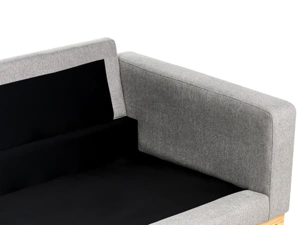 Sofa Grå Polyester 2 Personers Tyk Polstret Dyb Blød Stofsofa til Stuen Moderne Inspiration Stue Møbel Klassisk