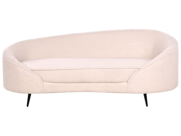 Sohva beige buklee verhoilu 3 hengelle kultaiset metallijalat retro glamour tyyli
