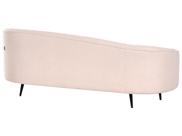 Sohva beige buklee verhoilu 3 hengelle kultaiset metallijalat retro glamour tyyli
