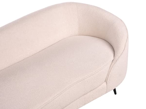 Sohva beige buklee verhoilu 3 hengelle kultaiset metallijalat retro glamour tyyli