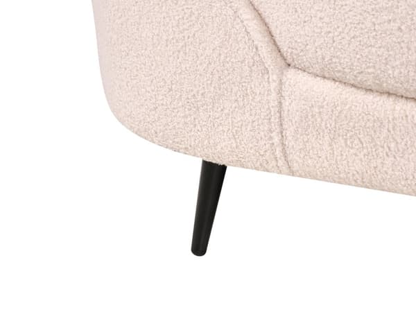 Sohva beige buklee verhoilu 3 hengelle kultaiset metallijalat retro glamour tyyli