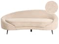 Pikkukuva 1 / 11: Sohva beige buklee verhoilu 3 hengelle kultaiset metallijalat retro glamour tyyli