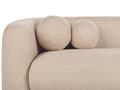 Pikkukuva 8 / 11: Sohva beige bukleekangas verhoiltu puu kolmelle kaareva pyöreät koristetyynyt moderni glamour tyyli