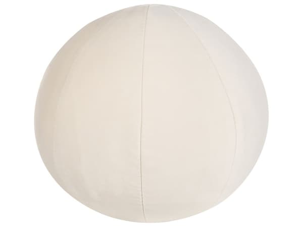 Soffa 3-sits Sammet Off-white med Prydnadskuddar Retro Glam Art Déco Vardagsrum