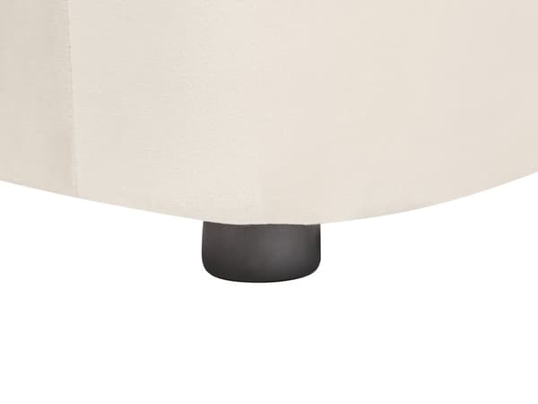 Soffa 3-sits Sammet Off-white med Prydnadskuddar Retro Glam Art Déco Vardagsrum