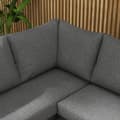 Miniatyrbild 6 av 7: Rootz Uteserveringsgrupp - 5-delad Loungemöbler - Trädgårdsmöbelset - Soffbord - Sittkuddar - Grå + Natur - 148 cm x 61 cm x 71,5 cm
