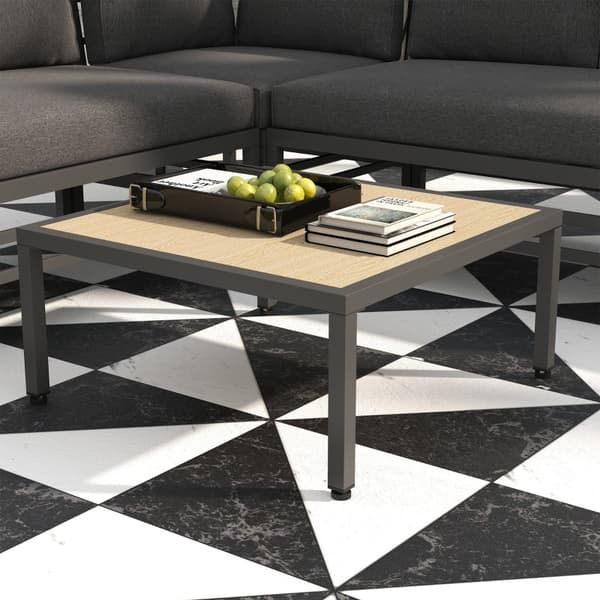 Rootz Have Lounge Sæt - Udendørs møbler - Terrassesæt - Rustbestandig - Maksimal komfort - Elegant sofabord - Loveseat: 155L x 70W x 76,5H cm, Hjørnes