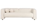 Miniatyrbillede 1 af 11: Sofa Off White Velour 3 Personers Tyk Polstret Dyb Blød Stofsofa til Stuen Moderne Inspiration Stue Møbel Klassisk