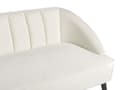 Miniatyrbillede 7 af 9: Sofa Off White Velour 3 Personers Tyk Polstret Dyb Blød Stofsofa til Stuen Moderne Inspiration Stue Møbel Klassisk