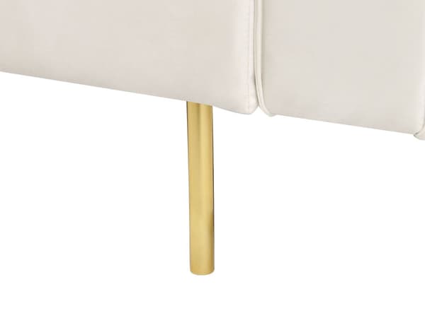 Sovesofa Off White Velour 3 Personers Moderne Blød Sofa Sofaseng Tre Personers Designsofa til Værelse Stofsofa