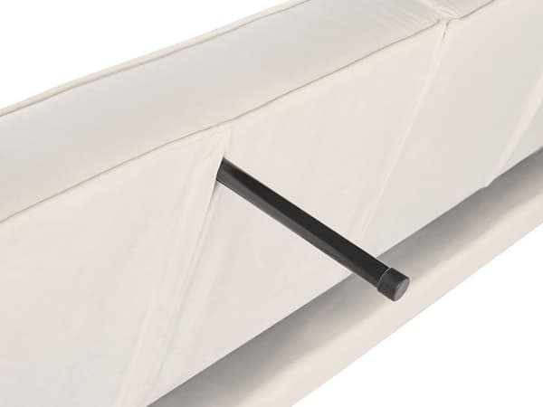 Sovesofa Off White Velour 3 Personers Moderne Blød Sofa Sofaseng Tre Personers Designsofa til Værelse Stofsofa