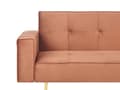 Miniatyrbillede 8 af 11: Sovesofa Gyldenbrun Velour 3 Personers Moderne Blød Sofa Sofaseng Tre Personers Designsofa til Værelse Stofsofa