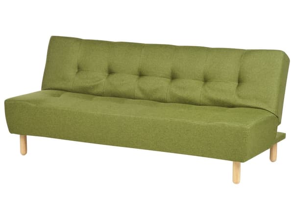Sovesofa Grøn Polyester 3 Personers Moderne Blød Sofa Sofaseng Tre Personers Designsofa til Værelse Stofsofa