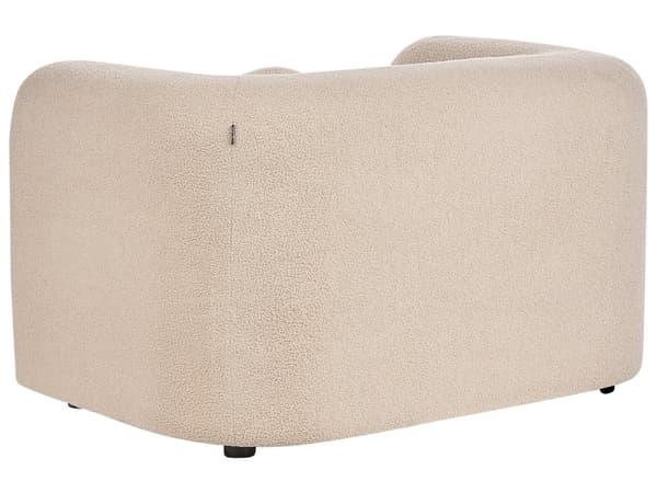 4-seters Stuesett Beige Boucle Fabric Sofa lenestol med ekstra kasteputer Retro Glam Art Decor Style
