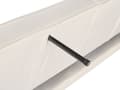 Miniatyrbilde 11 av 11: Sovesofa Off-white Fløyel 3 Seter Moderne Skinneseng med Armlener