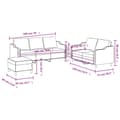 Miniatyrbillede 8 af 8: vidaXL sofasæt 3 dele med hynder stof sort