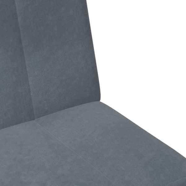 vidaXL Bäddsoffa 2-sits med fotpall mörkgrå sammet