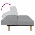 Miniatyrbillede 8 af 11: vidaXL 2-personers sovesofa med fodskammel stof lysegrå