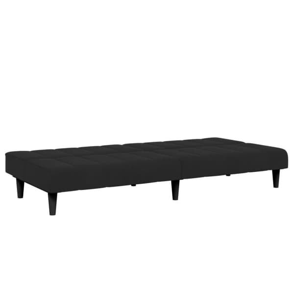 vidaXL 2-personers sovesofa med fodskammel velour sort