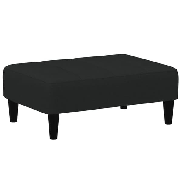 vidaXL 2-personers sovesofa med fodskammel velour sort