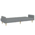Miniatyrbillede 5 af 11: vidaXL 2-personers sovesofa med fodskammel stof lysegrå