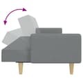 Miniatyrbillede 8 af 11: vidaXL 2-personers sovesofa med fodskammel stof lysegrå