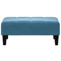 Miniatyrbillede 6 af 11: vidaXL 2-personers sovesofa med fodskammel velour blå