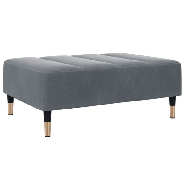 vidaXL 2-personers sovesofa med fodskammel velour mørkegrå