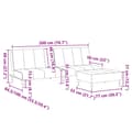 Miniatyrbillede 11 af 11: vidaXL 2-personers sovesofa med fodskammel velour blå