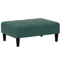 Miniatyrbillede 7 af 11: vidaXL 2-personers sovesofa med fodskammel velour mørkegrøn