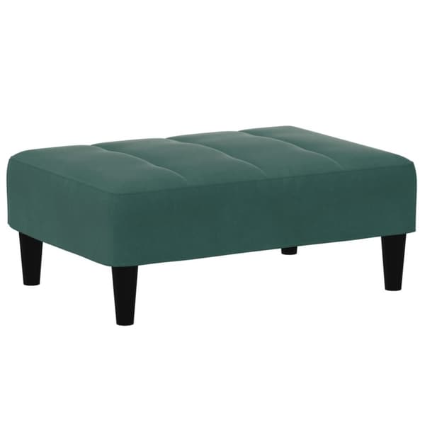 vidaXL 2-personers sovesofa med fodskammel velour mørkegrøn