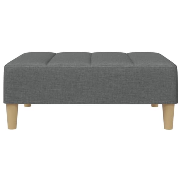 vidaXL Bäddsoffa 2-sits med fotpall mörkgrå tyg