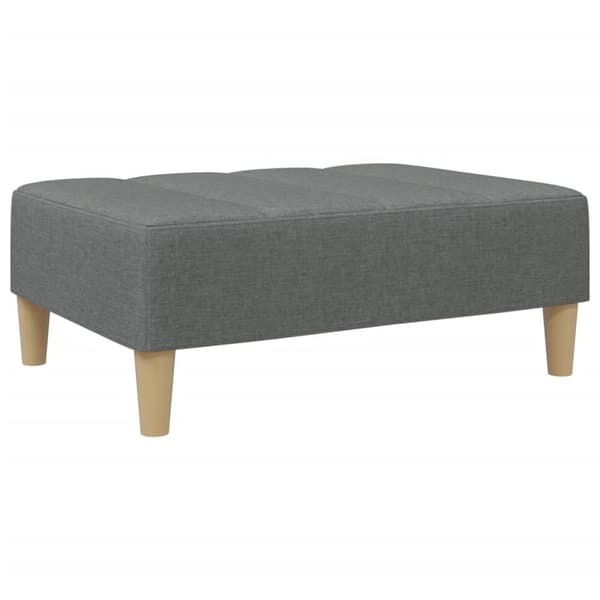 vidaXL Bäddsoffa 2-sits med fotpall mörkgrå tyg